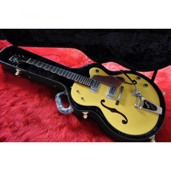 Gretsch: acoustic guitar martin Electric martin guitars acoustic Guitar martin acoustic guitars G6118T-120 martin guitar 120th martin guitars Anniversary Bamboo Yellow USED #4 image