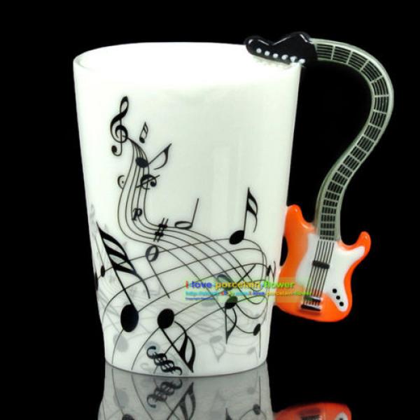 Porcelain martin strings acoustic 7.5OZ martin acoustic guitars 220ML martin guitar accessories Music martin guitar strings Coffee martin Tea Mug Orange Guitar Cup Christmas Gift #1 image