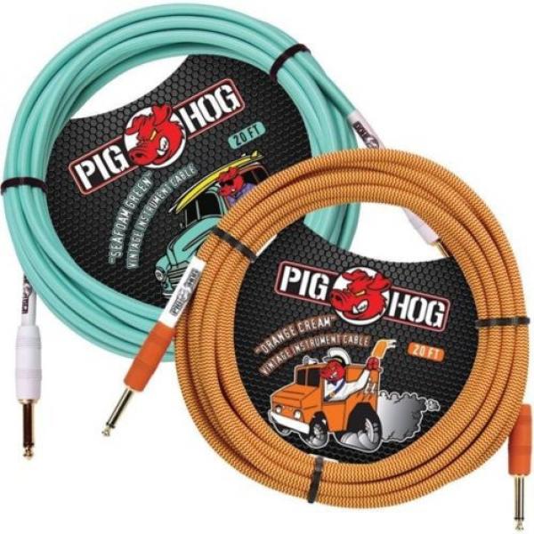 2 martin guitar case PIG martin strings acoustic HOG martin guitar strings 20 martin acoustic guitar strings FOOT guitar martin ORANGE CREAM SEAFOAM GREEN GUITAR PATCH CABLE 1/4 CORD PIGHOG #1 image