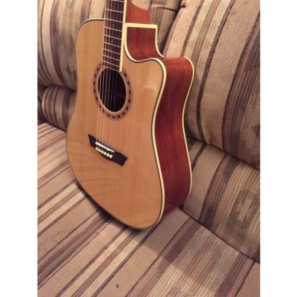 WASHBURN martin guitar accessories WD10SCE martin acoustic strings Natural-Dreadnought guitar martin Cutaway-Solid martin guitar strings Sitka martin guitar case Spruce-Mah, WITH CASE #4 image